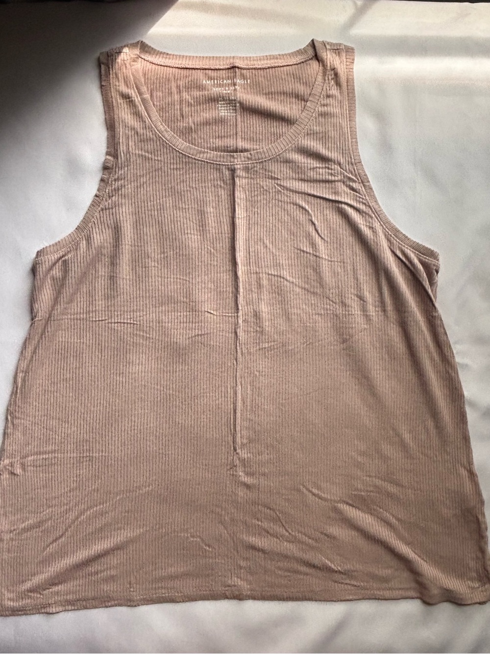 Ribbed Sleeveless Purple Tank Top by AE